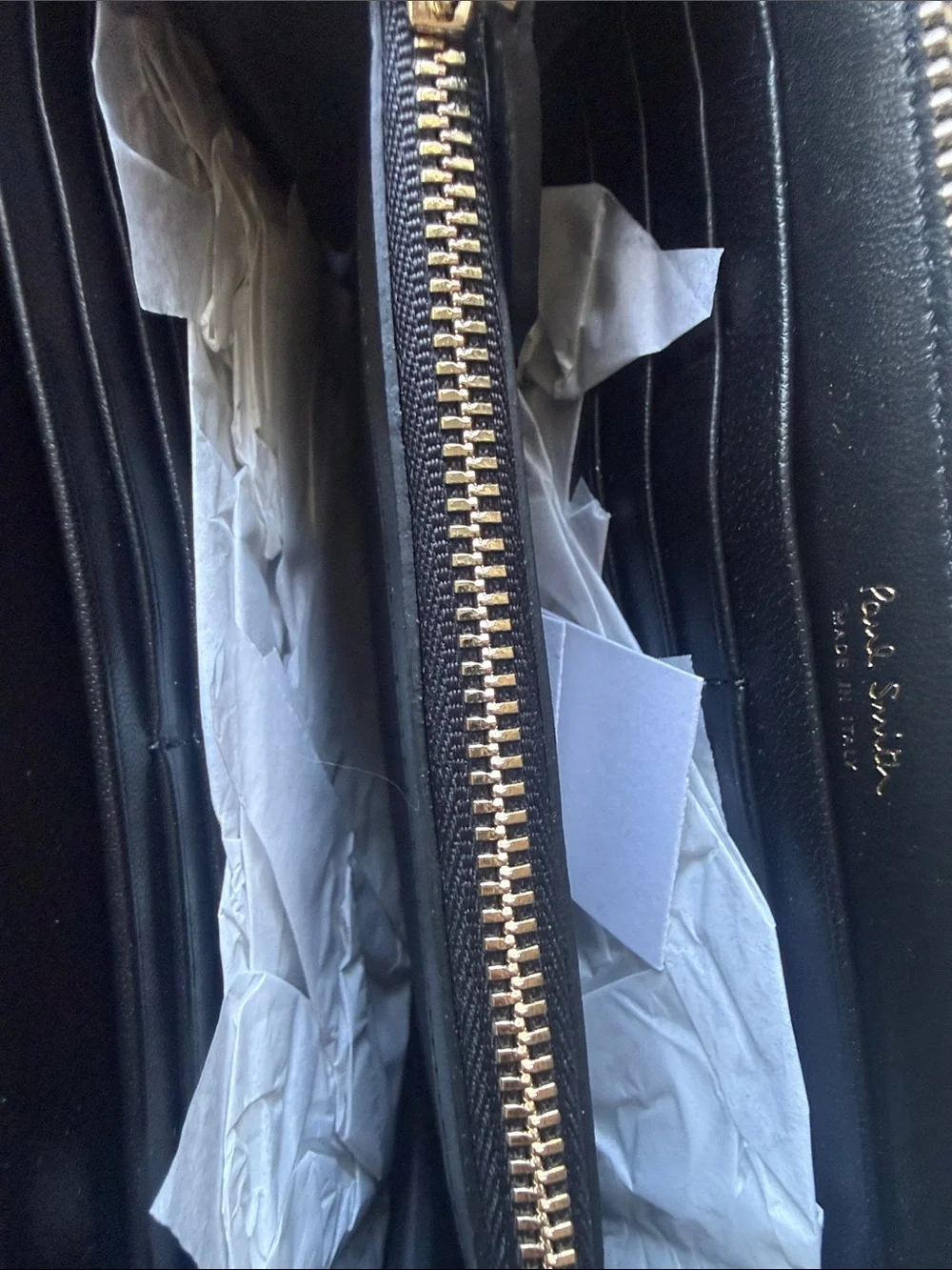 Paul Smith Purple and Black Palm-Print Zip Wallet